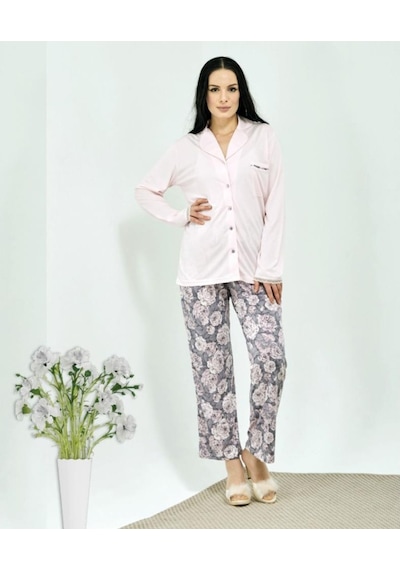 Hf Club 3103 Kadın Önden Düğmeli Pijama Takımı