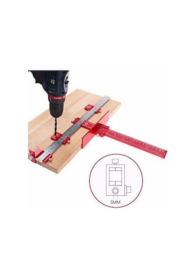 Rox Wood Alüm.+ Abs Delik Delme Merkezleme Cetveli