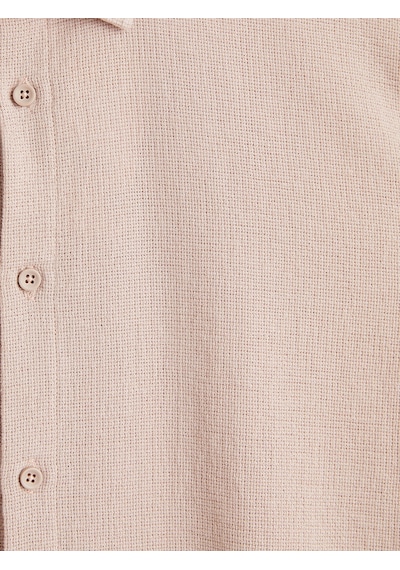 Lcw Vision Pembe Regular Fit Keten Görünümlü Erkek Gömlek