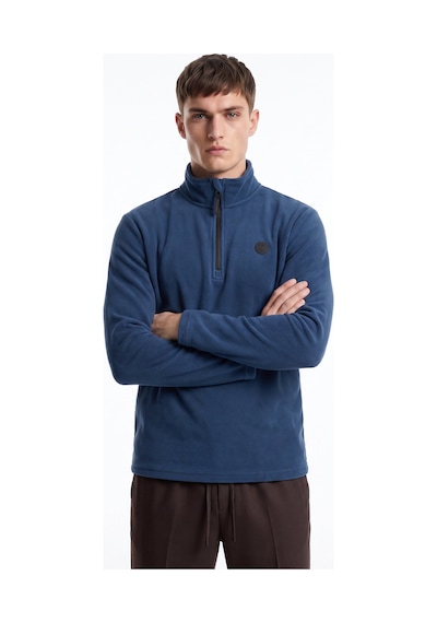 Discovery Expedition D5wm-swt3300 Mavi Fermuarlı Basic Erkek Polar Sweatshırt İndigo