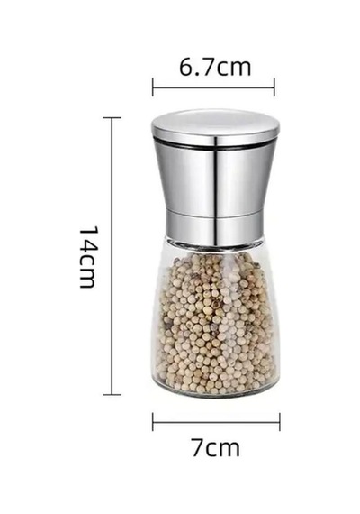 Cam Gövdeli Paslanmaz Çelik Kapaklı Tuz Karabiber Değirmeni Tuz Karabiber Öğütücü 150ml & 200ml Cam Diğer