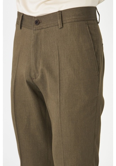 Kahverengi Modern Kesim Günlük Kullanım Erkek Spor Pantolon Bej