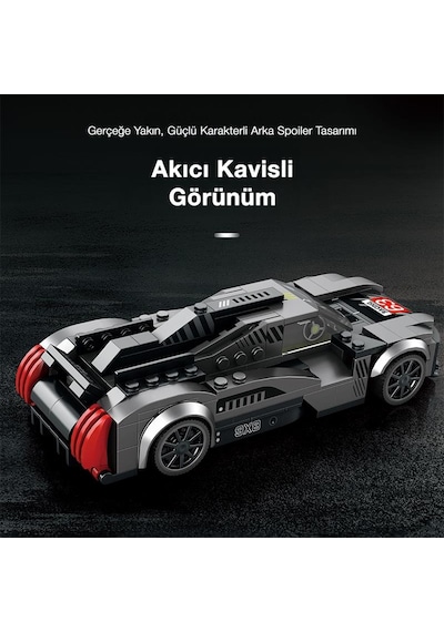 Reobrix Technic 793 Peugeot 9x8 Spor Araba Yaratıcı Yapı Blok Seti Building Blocks - 280 Parça