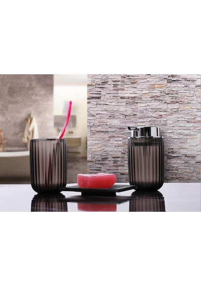Primanova Polar 3 Lü Banyo Set Şeffaf Gri Gri - Şeffaf