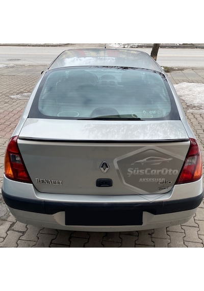 Renault Clio 2 Symbol 1998-2008 Sedan Uyumlu Bagaj Üstü Spoiler Bagaj Çıtası Piano Black Parlak Siyah (00) (ŞüsCarOto Aksesuar)