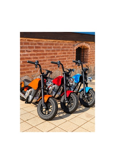 36v 180w Chopper Akülü Motor Elden Gazlı Dumanlı Şişme Lastikli Lityum Pilli Turuncu