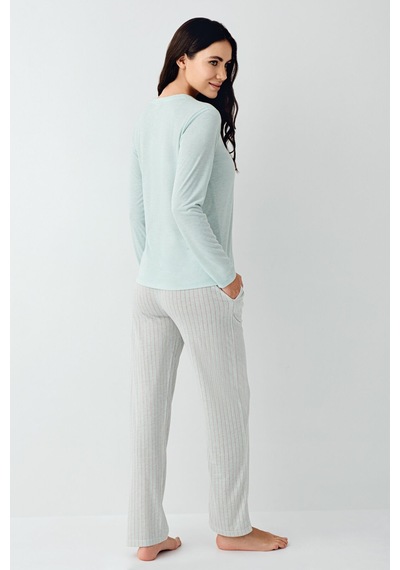 Pierre Cardin Kadın Yeşil Pijama Takımı Pc9050-s-v1 Yeşil