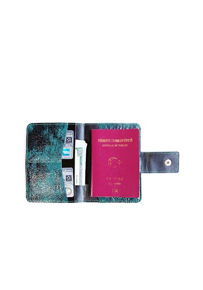 Vip Gift Pasaport Kılıfı Pasaportluk Hakiki Deri Yeşil