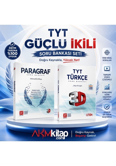 3d Tyt Türkçe Ve Paragraf Soru Bankası Seti 2 Kitap
