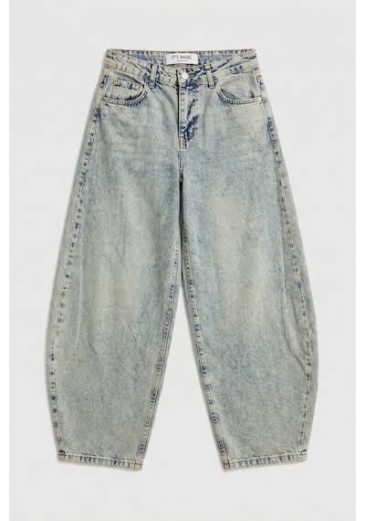 Itsbasic Kadın T.kot 4s6-67 Mega Balon Fit %100 Koton Denim Jean