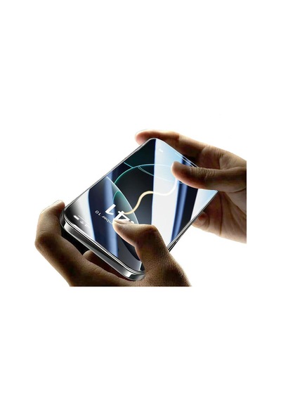 İphone 15 Pro Max Uyumlu Uygulama Aparatlı 2.5d Oliv Hd Temperli Cam Ekran Koruyucu - Beyaz - T41014