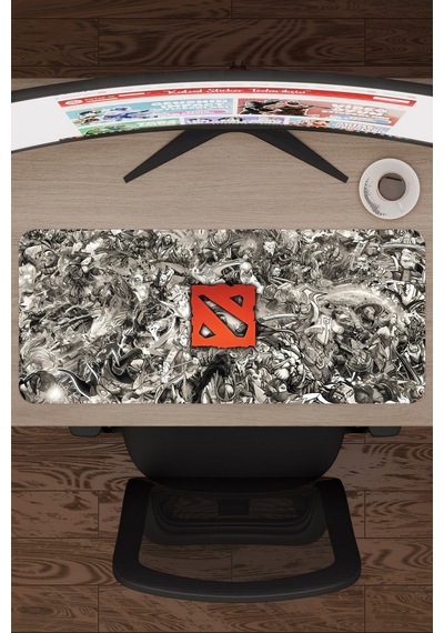 Dota 2 Kaymaz Dikişli Kauçuk Oyuncu Mousepad V5 - 70x30 Xl Gaming Mouse Pad Fare Altlığı