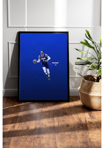 Russell Westbrook Çerçeveli Tablo - Basketbol Nba Posteri Tablo