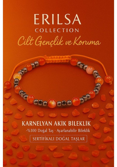 Sertifikalı Cilt Gençlik Ve Cilt Güzelliği Bilekliği - Karnelyan Çok Renkli