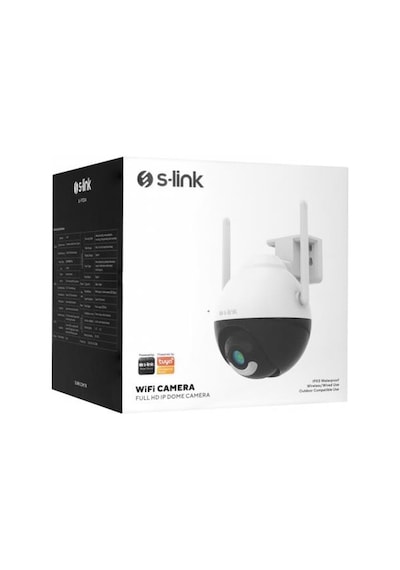 S-lınk Sl-ptz04, Akıllı Güvenlik Kamerası, Wifi, 4mpix, 3.6mm Lens, 25m. Gece Görüşü, Hareket Algılama, İki Yönlü Ses, Micro Sd Kartlı, Tuya Yazılım