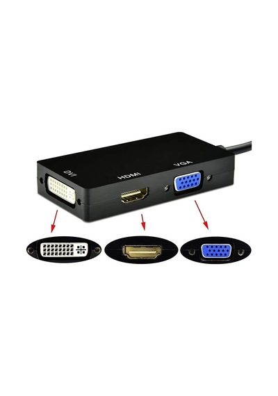 Tr Mini Displayport To Hdmı Dvi Vga Kablo Çevirici Dönüştürücü Thunderbolt Mini Dp To Hdmı Dvi Vga Adaptör Genel