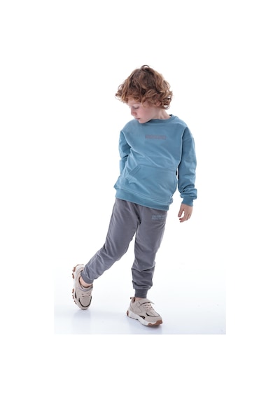 Erkek Çocuk Mavi Polar Eşofman Takımı Yumuşak Kumaş Kapüşonlu Sweat & Rahat Jogger Alt Mavi Erkek Çocuk Mavi Polar Eşofman Takımı Yumuşak Kumaş Kapüşonlu Sweat & Rahat Jogger Alt Mavi
