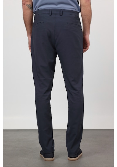 İmza Koyu Lacivert Yan Cep Comfort Fit Esnek Chino Pantolon 1003260171