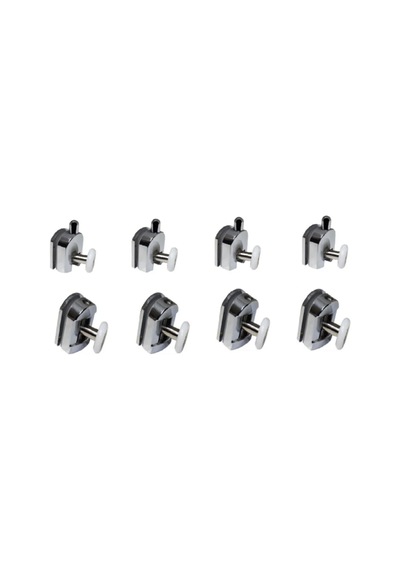 Tek Tekerlekli Duşakabin Tekerleği 8li Set Cam Kabin Rulmanı 24 Mm Krom