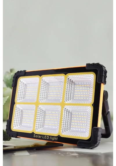 Thentech Solar Güçlü Fener Powerbank Olarak Kullanılabilir Güneş Enerjili Acil Durum Feneri Beyaz