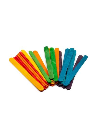 Ahşap Çubuk Renkli 11cm 50'li