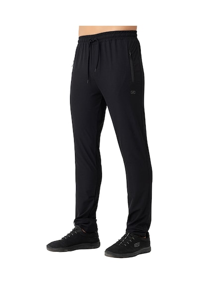 Crozwise Erkek Kalın Likralı Spor Pantolon Siyah