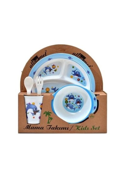 Oyuncak Kırılmaz Telefon Aynalı Sesli Işıklı Melamin Mama Seti