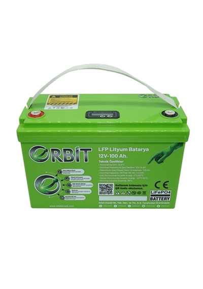 Orbit 12 V 100 Ah Lifepo4 Akü-abs Kasa
