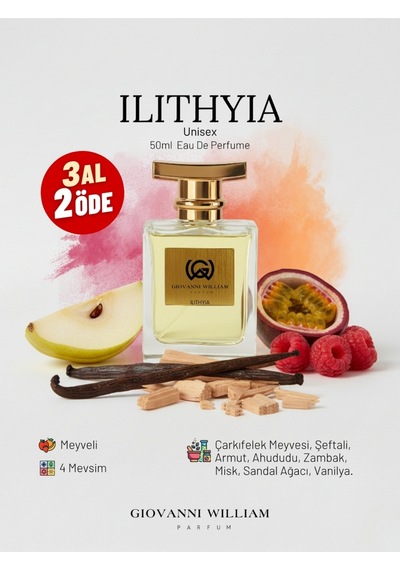 İlithyia Kadın Erkek Parfüm Edp Güçlü Kalıcı Sexy Passion Fruit, Armut, Ahududu, Misk, Vanilya Meyveli
