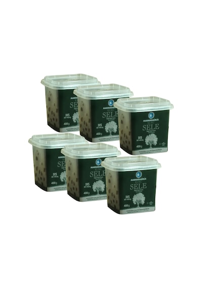 Marmarabirlik Kuru Sele 381-410 KB 3XS Siyah Zeytin Kutu 6 x 400 G