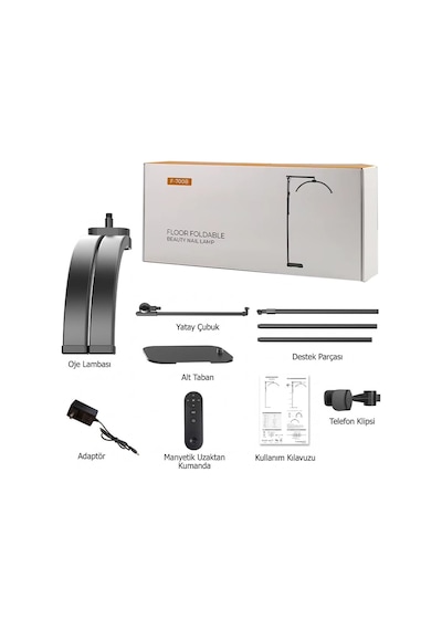 Trled F-700b 70cm Zebra Elmas Desenli Ayaklı Profesyonel Güzellik Salonu Lambası Standart