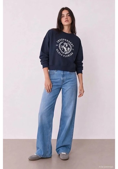 Quzu 27kswt02839 Lacivert Sweatshirt