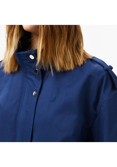 Nautica Kadın Lacivert Regular Fit Dik Yaka Montdüz55j016t