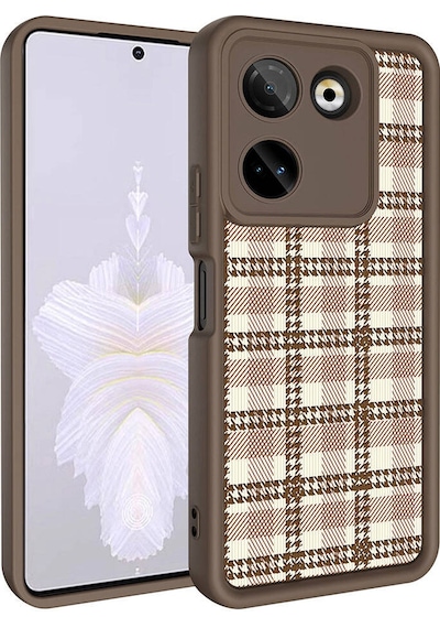 Zore Tecno Camon 20 Pro 4g Kılıf Kamera Korumalı Baskılı Arka Yüzey Klas Kapak - Siyah