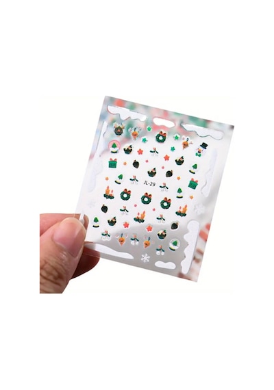 No:29 - 3d Tasarım Yapışkan Tırnak Sticker Tırnak Dövmesi Nail Art