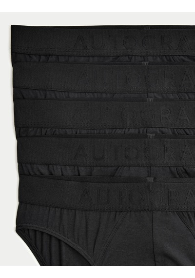 Marks & Spencer Autograph 5'li Brief T14005348a Siyah Mix