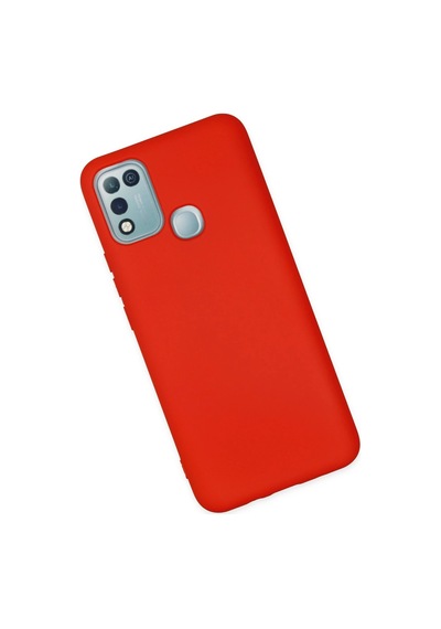 Csmtex Newface İnfinix Hot 10 Play Kılıf Nano İçi Kadife Silikon - Kırmızı