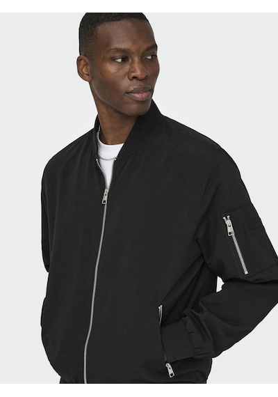 Only & Sons Onslando Lıfe Bomber Siyah Erkek Ceket 22036701 Siyah