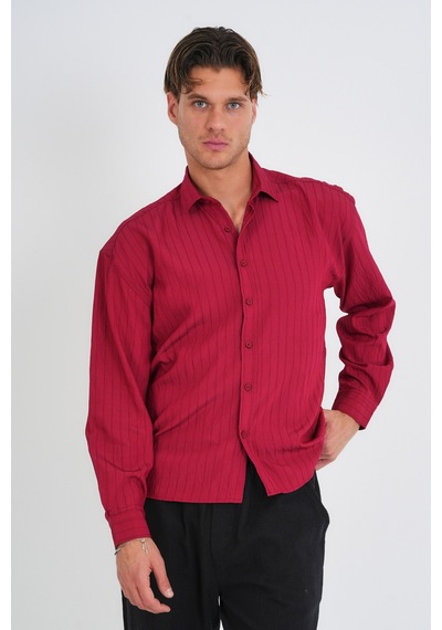 Redline Alto Erkek Oversize Gömlek Bordo