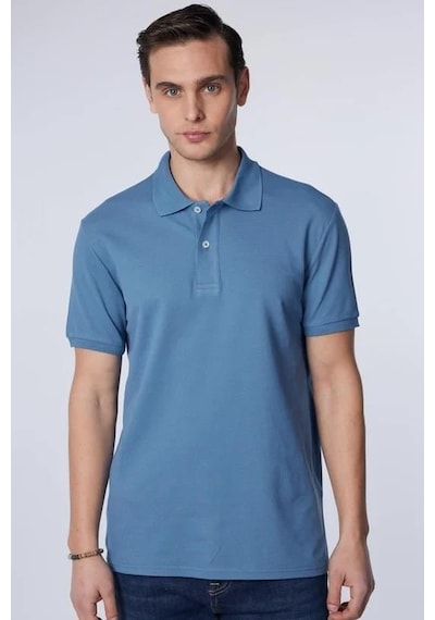 Tudors Erkek Slim Fit Dar Kesim Pamuklu Yumuşak Dokulu Serin Tutan Kumaş Düz Pike Petrol Polo Yaka Tişört-31622 PETROL