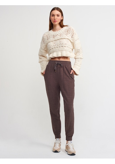 Dilvin Jogging Fit Pantolon Kahve Kahverengi