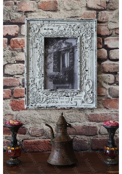 Neiwel Vintage Cua Resim Ve Ayna Çerçevesi Beyaz