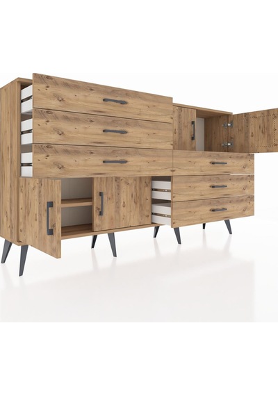 Arges Konsol 2 Raflı 6 Çekmeceli 4 Kapaklı 176x30x99 Çam-çam Atlas Çam/atlas Çam - Atlas Çam Arges Konsol 2 Raflı 6 Çekmeceli 4 Kapaklı 176x30x99 Çam-çam Atlas Çam/atlas Çam - Atlas Çam