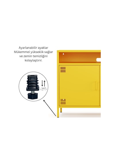 Pera Tv Ünitesi, Tv Dolabı,2 Kapaklı, Açık Raflı 100,50 X 40 X 79,50 Cm Ral 1018 Sarı Pera Tv Ünitesi, Tv Dolabı,2 Kapaklı, Açık Raflı 100,50 X 40 X 79,50 Cm Ral 1018 Sarı