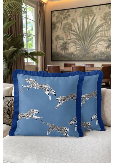 Lüks Leopar Motifli Saçaklı Yastık Kılıfı - Safari Şıklığı Modern Mavi Püsküllü Kırlent Kılıfı Toprak Ada Yeşili Lüks Leopar Motifli Saçaklı Yastık Kılıfı - Safari Şıklığı Modern Mavi Püsküllü Kırlent Kılıfı Toprak Ada Yeşili