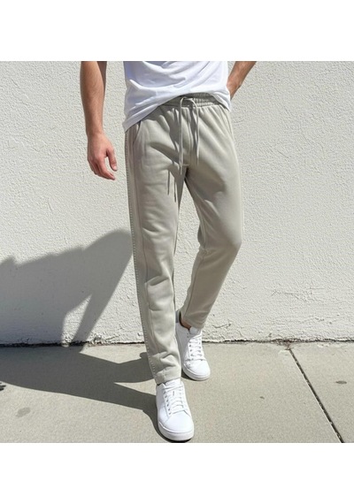 Plus Scorpion Erkek Slim Fit Pamuklu Eşofman Altı Gri