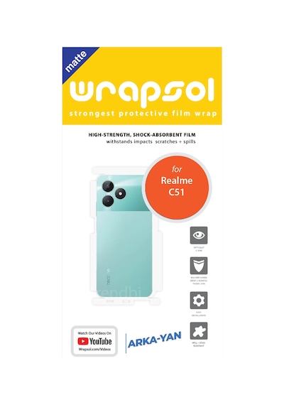 Realme C51 Mat Arka Ve Yan Koruyucu Poliüretan Film