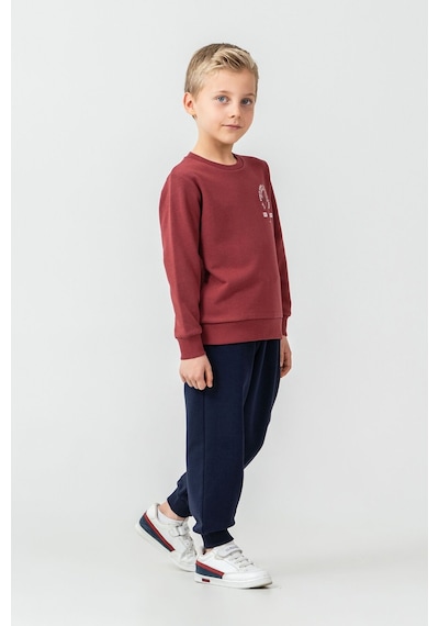 U.S. Polo Assn. Erkek Çocuk Baskılı Bordo Uzun Kol Eşofman Takımı Us2624-c-v1 Us2624-c-v1