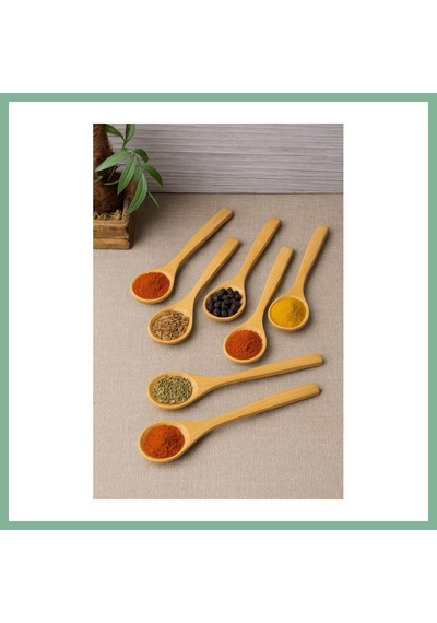 Bşkvirgo 6 Lı Ahşap Küçük Baharat Kaşığı 13 Cm Bsk2026 Çok Renkli