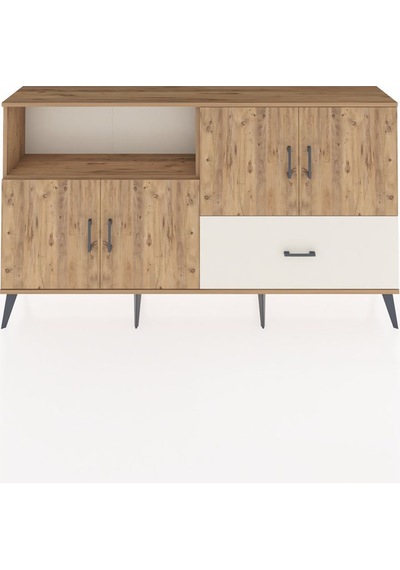 Arges Konsol 4 Raflı Tek Çekmeceli 4 Kapaklı 176x30x99 Çam-çam/ay Çam-çam/aytaşı Arges Konsol 4 Raflı Tek Çekmeceli 4 Kapaklı 176x30x99 Çam-çam/ay Çam-çam/aytaşı